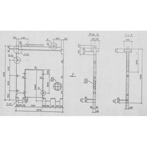 Диафрагма жесткости 2Д 34-42-2-2 с, Серия 1.020.1-2с/89 картинка анонса